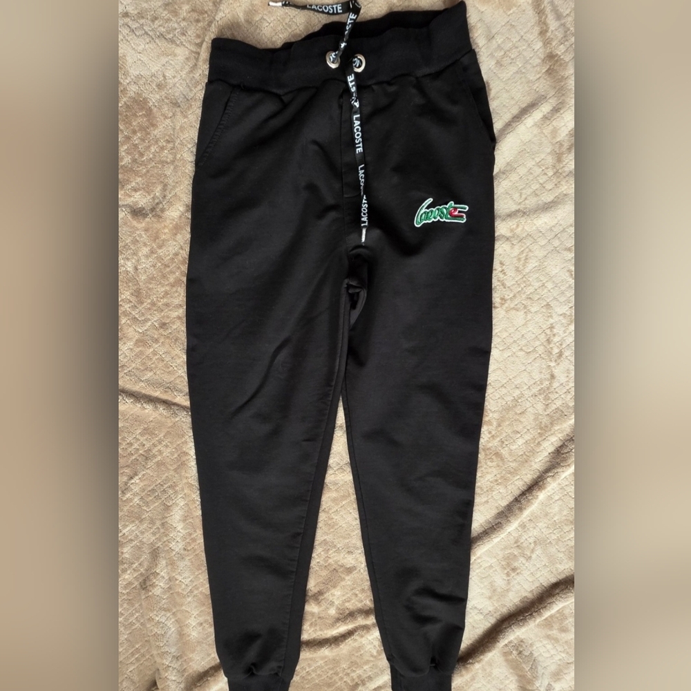 Black Logo Sweatpants Joggers Sweats Warm‎ Stylish
